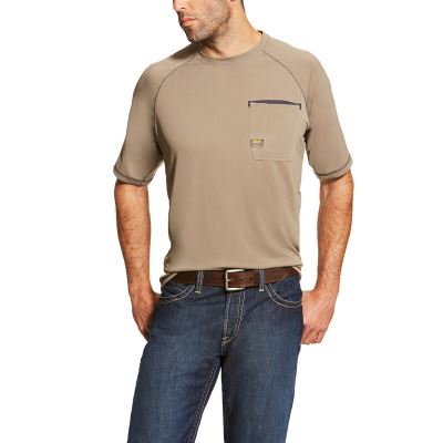 Ariat Rebar Sunstopper - Top Khaki Heren - 34784-733